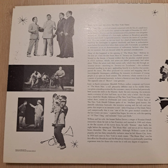 Vintage The Music Man Original Broadway Cast Vinyl Full Spectrum Of Sound Vinyl - Picture 3 of 7